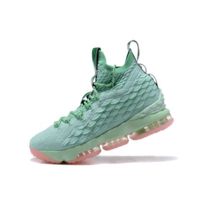 Nike Erkek Lebron 15 Nane Yeşil / Pembe Basketbol Ayakkabısı Türkiye - N28MC65R